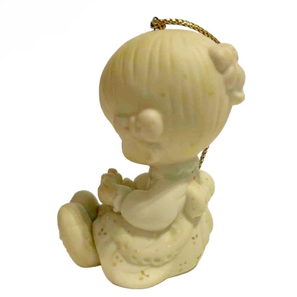 Vintage 1984 Precious Moments Love Is Kind Ceramic Ornament Girl Gift Enesco - Picture 4 of 11